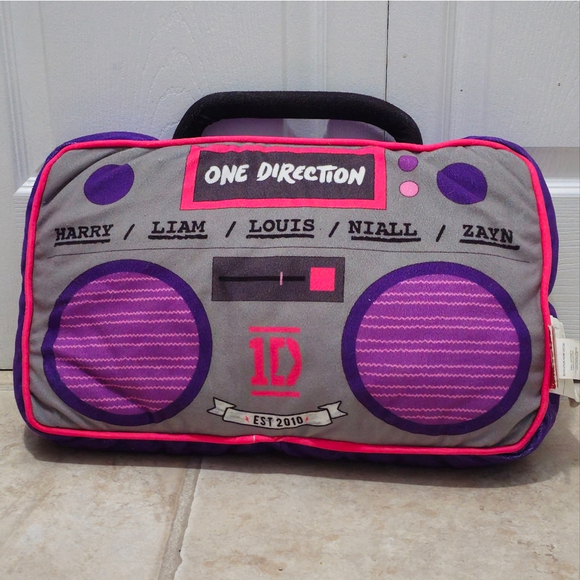 One Direction Pink Purple Grey Boombox Decorative Pillow - Picture 5 of 9